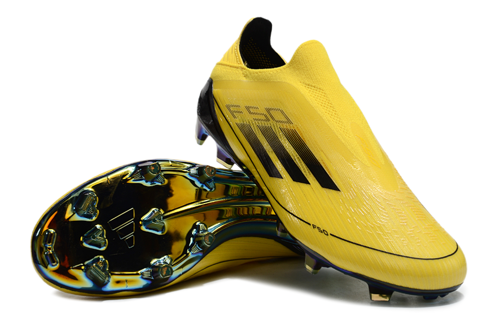 F50 ELITE LACELESS YELLOW BLACK GOLD
