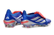 PREDATOR ACCURACY FG LACETS BLUE WHITE RED