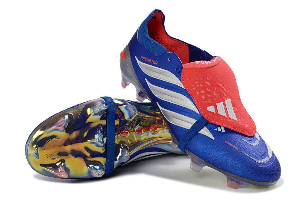 PREDATOR ACCURACY FG LACETS BLUE WHITE RED