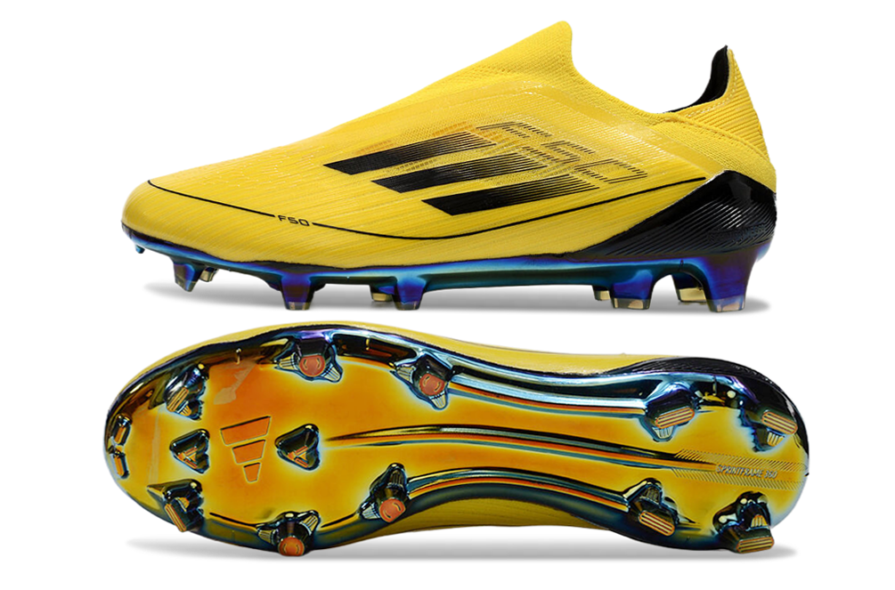 F50 ELITE LACELESS YELLOW BLACK GOLD