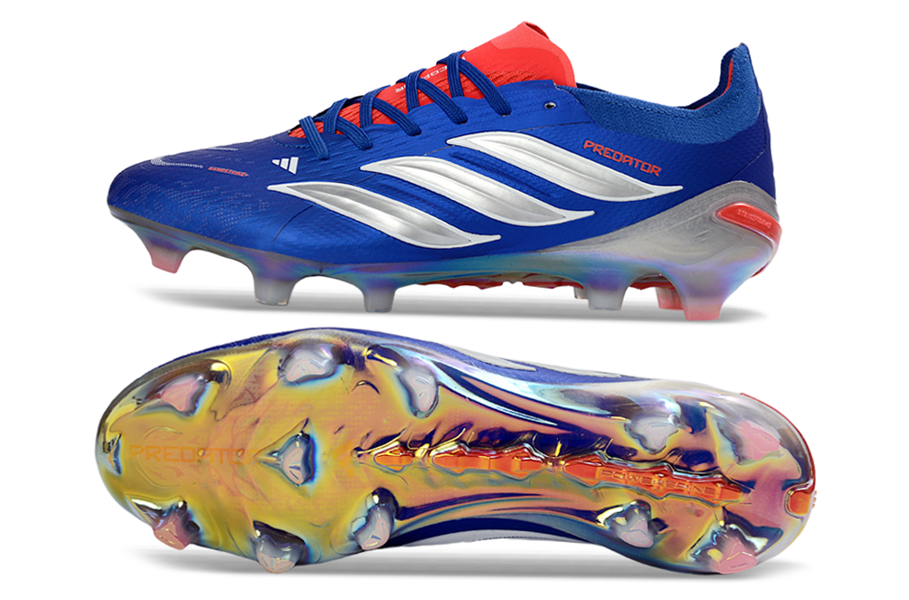 PREDATOR ACCURACY FG LACETS BLUE SILVER RED