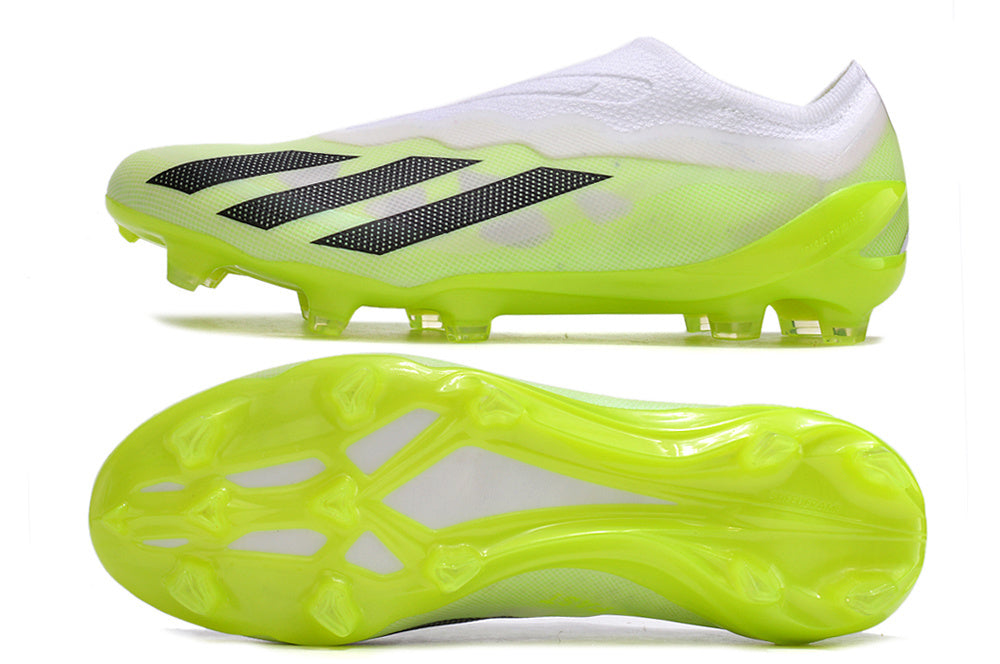 CRAZYFAST X1 WHITE NEON YELLOW LACELESS