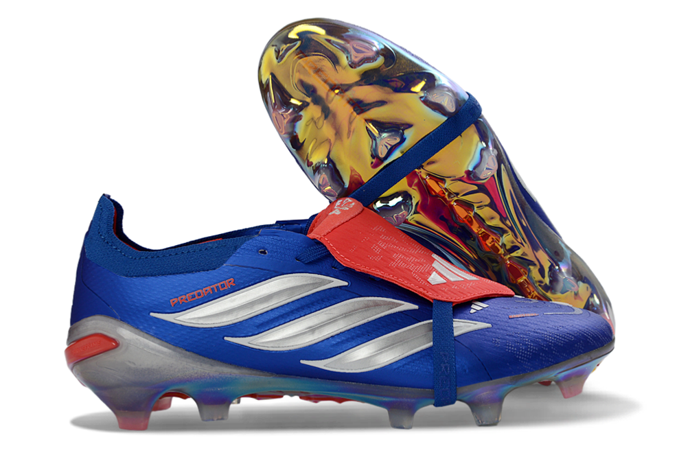PREDATOR ACCURACY FG LACETS BLUE WHITE RED
